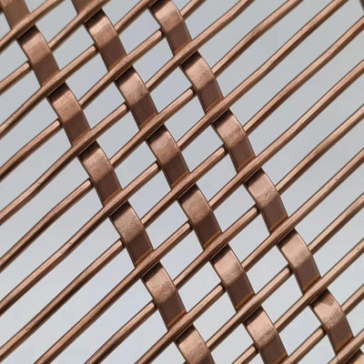 Couleur cuivre fil d'acier décoratif fil de treillis écran en PVC revêtu