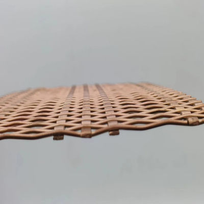 Couleur cuivre fil d'acier décoratif fil de treillis écran en PVC revêtu