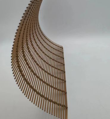 Tissus en maille métallique souple en fil de trame décoratif revêtement en poudre pour rideaux