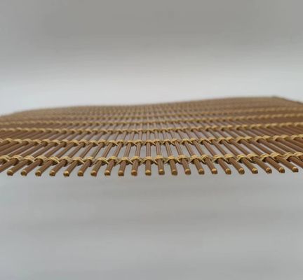 Tissus en maille métallique souple en fil de trame décoratif revêtement en poudre pour rideaux