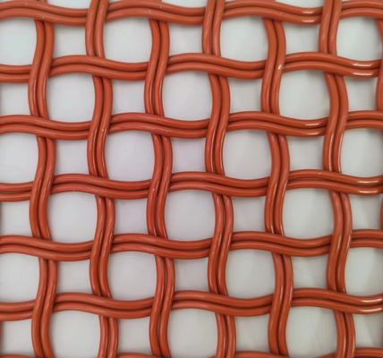 Orange 5 mm Maillage en acier inoxydable architectural largeur 0,6m-2,4m