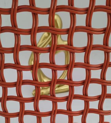 Orange 5 mm Maillage en acier inoxydable architectural largeur 0,6m-2,4m