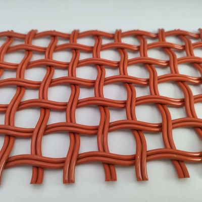 Orange 5 mm Maillage en acier inoxydable architectural largeur 0,6m-2,4m