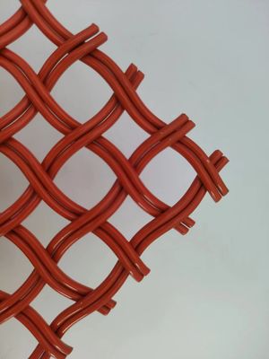 Orange 5 mm Maillage en acier inoxydable architectural largeur 0,6m-2,4m
