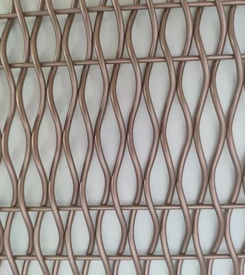 Maillage en acier tissu en or rose architectural avec peinture pour garde-corps