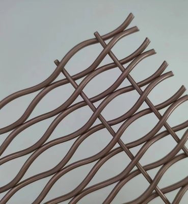 Maillage en acier tissu en or rose architectural avec peinture pour garde-corps