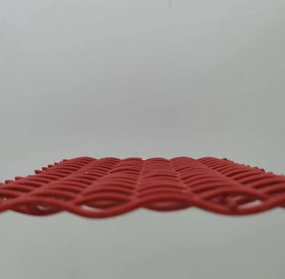 Iso9001 Maillage métallique tissé architectural décoratif rouge pour le séparateur de pièces
