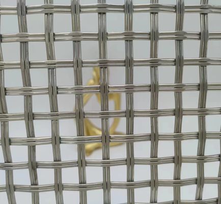 Solution de clôture de sécurité supérieure en argent de 1,2 mm de treillis métallique tissé architectural