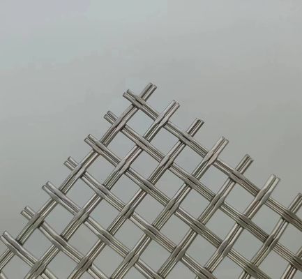 Solution de clôture de sécurité supérieure en argent de 1,2 mm de treillis métallique tissé architectural