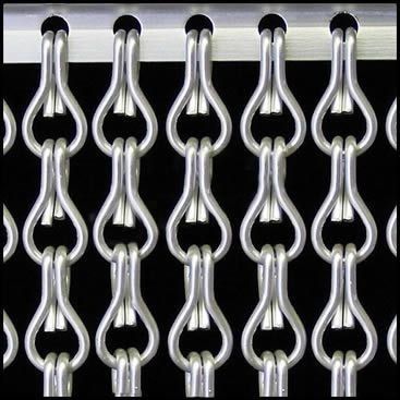 Écran à mouche en chaîne d'aluminium personnalisable avec rails et autres raccords