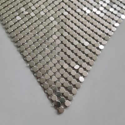 Rideaux métalliques en treillis d'argent Tissu Rideaux métalliques en treillis pour l'aménagement intérieur