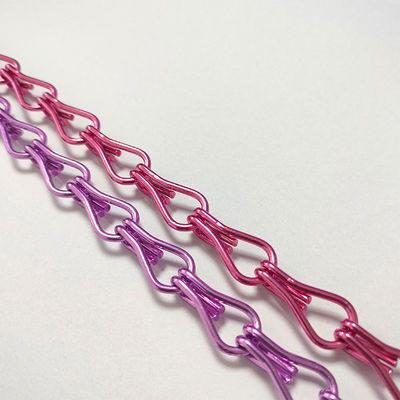 Chaîne de crochets en aluminium Décoration de la maison Contrôle des ravageurs Parement d'hôtel personnalisé Fabricants de rideaux de perles de crochets en aluminium en gros