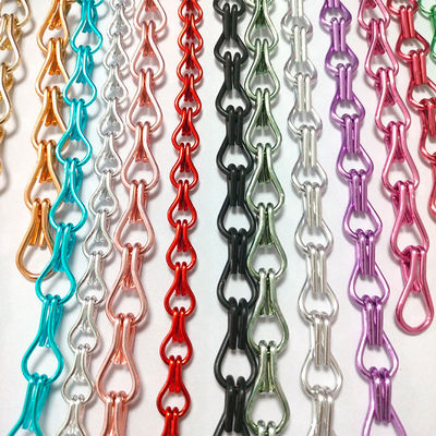 Chaîne de crochets en aluminium Décoration de la maison Contrôle des ravageurs Parement d'hôtel personnalisé Fabricants de rideaux de perles de crochets en aluminium en gros