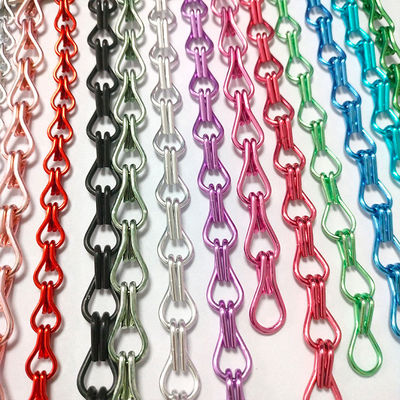Chaîne de crochets en aluminium Décoration de la maison Contrôle des ravageurs Parement d'hôtel personnalisé Fabricants de rideaux de perles de crochets en aluminium en gros