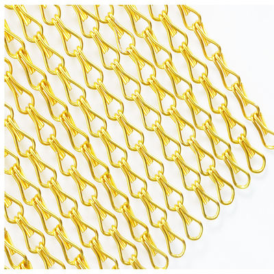 Fond du mur Mesh métallique multicolore Rideau écran décoratif Mesh en chaîne d'aluminium