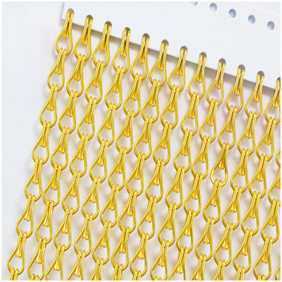 Fond du mur Mesh métallique multicolore Rideau écran décoratif Mesh en chaîne d'aluminium