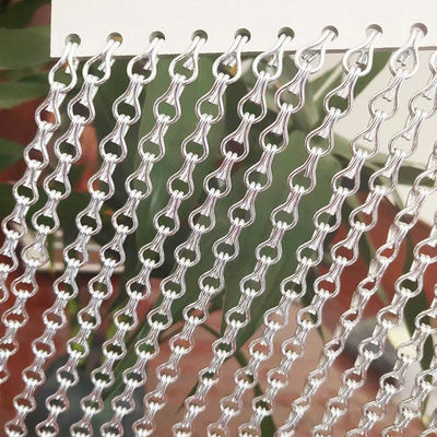 Fond du mur Mesh métallique multicolore Rideau écran décoratif Mesh en chaîne d'aluminium