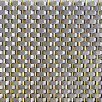 Diamètre de fil 0,8 mm 2,0 mm Panneau de treillis en acier inoxydable Tissue simple pour le mur de couverture