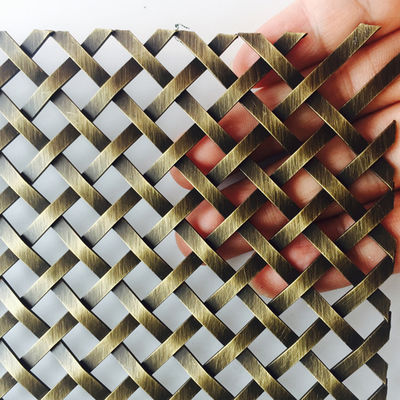 Maillage de fil anodisé tissé en acier inoxydable pour panneaux architecturaux pour armoire