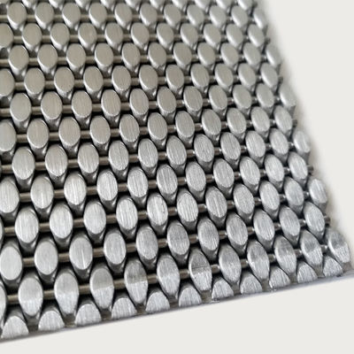 Maillage architectural en acier inoxydable à tissu simple pour décoration en or 0,5 m 2,0 m largeur