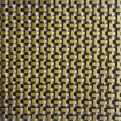 Maillage de fil tissé décoratif en acier inoxydable pour une longueur de 30 m à 100 m dans les installations artistiques pour les portes de meubles