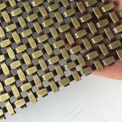 Maillage de fil tissé décoratif en acier inoxydable pour une longueur de 30 m à 100 m dans les installations artistiques pour les portes de meubles