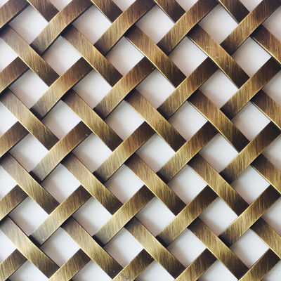 Tissu en maille carrée tissée pour la décoration de meubles en maille fine en acier inoxydable