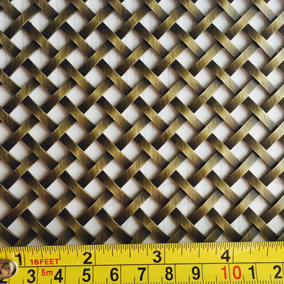 Tissu en maille carrée tissée pour la décoration de meubles en maille fine en acier inoxydable