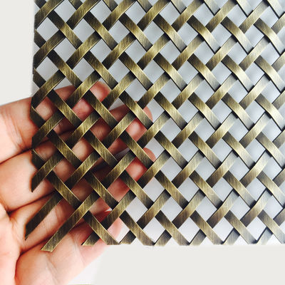 Tissu en maille carrée tissée pour la décoration de meubles en maille fine en acier inoxydable