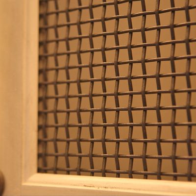 Tissu en maille carrée tissée pour la décoration de meubles en maille fine en acier inoxydable