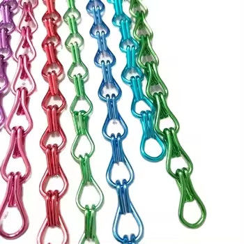 Rideaux à crochet en aluminium décoratif de 2 mm pour les rideaux de cloisons intérieures