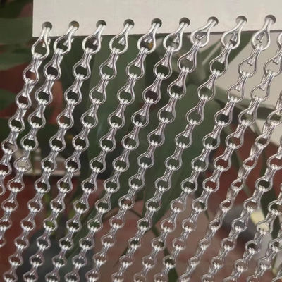 Rideau en aluminium à chaîne écran à mouche Durabilité Portes à écran ventilées