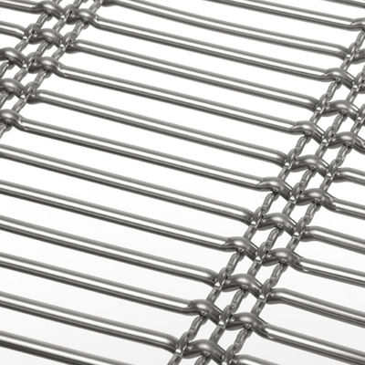 30m câble architectural en acier inoxydable filet de fil tissé pour la façade balcon et cloison imitation tissage de bambou