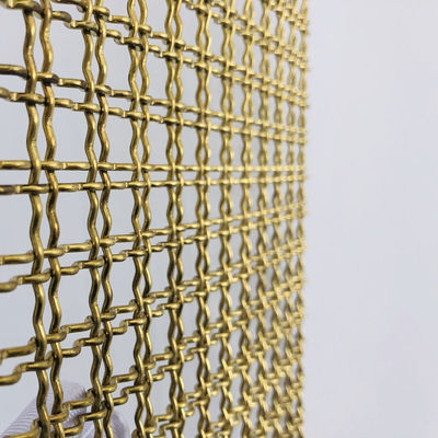 Forme de trou carré Eco-friendly 30m panneaux de fil d'acier inoxydable en argent décoratif / façades de treillis métalliques