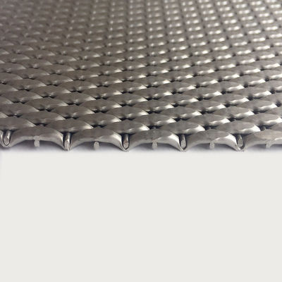 2-6 mm grilles en acier inoxydable métallique métallique d'argent décoratif de treillis métallique pour les portes d'armoires modernes