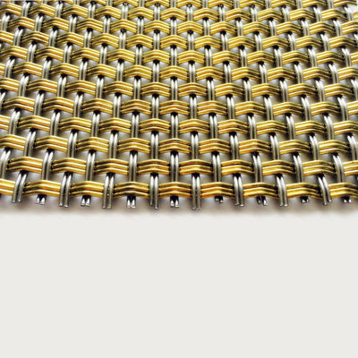 32% de l'espace d'ouverture Architecture Grilles métalliques décoratives tissées pour armoire