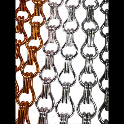 Rideau de chaîne en aluminium haute performance personnalisable 24 mm