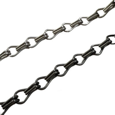 Écran de mouche à chaîne en aluminium personnalisable avec distance de chaîne de 24 mm et rails d'accessoires et autres raccords