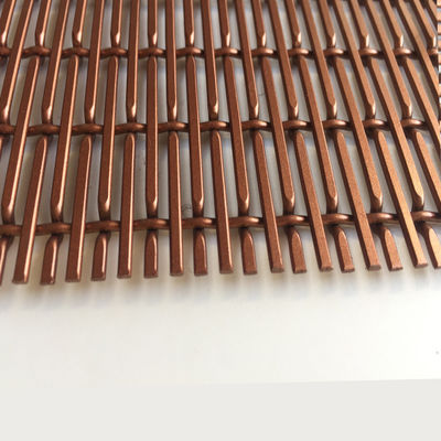 Couleur de cuivre rouge en aluminium fil de maille de diamètre 1,5 mm/2 mm Panneaux muraux pour les cloisons intérieures de la pièce
