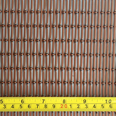 Couleur de cuivre rouge en aluminium fil de maille de diamètre 1,5 mm/2 mm Panneaux muraux pour les cloisons intérieures de la pièce
