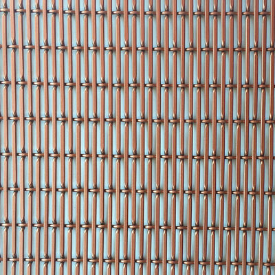 Couleur de cuivre rouge en aluminium fil de maille de diamètre 1,5 mm/2 mm Panneaux muraux pour les cloisons intérieures de la pièce