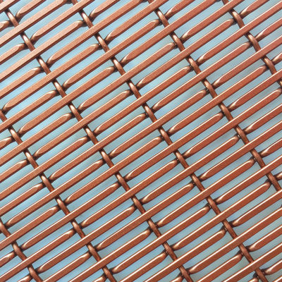 Couleur de cuivre rouge en aluminium fil de maille de diamètre 1,5 mm/2 mm Panneaux muraux pour les cloisons intérieures de la pièce