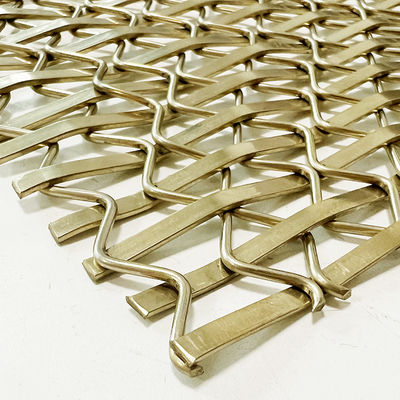 8.75 kg/m2 Grilles de treillis métalliques décoratifs avec 49% de surface d'ouverture en acier inoxydable