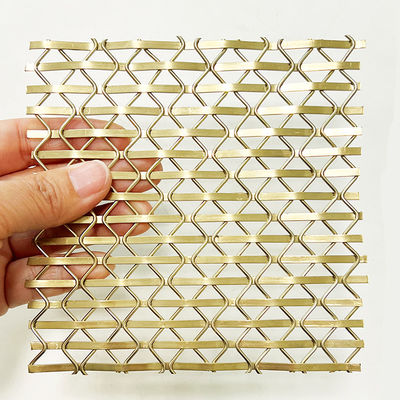 Grille de diamant personnalisée de treillis métallique tissé avec un diamètre de trame de 1,2 mm × 2 mm