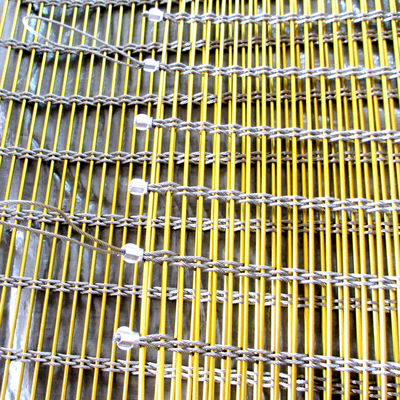 Réseau métallique certifié résistant au feu en acier inoxydable de 8 mm pour revêtement de ventilation de façade de bâtiment de grande hauteur