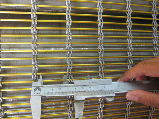 Réseau métallique certifié résistant au feu en acier inoxydable de 8 mm pour revêtement de ventilation de façade de bâtiment de grande hauteur
