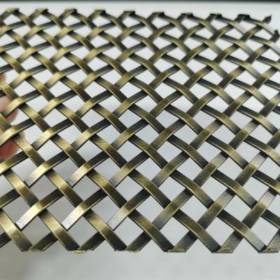 Pays de fabrication Maillage décoratif en fil plat avec matériau en aluminium