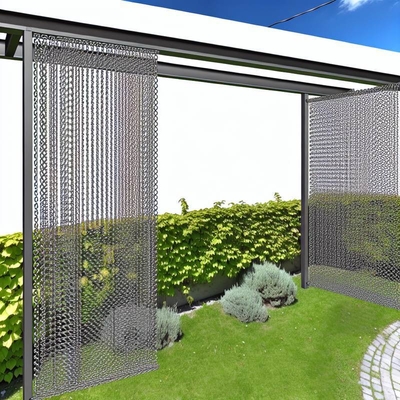 Rideau en maille de chaîne décorative en aluminium pour la conception de jardins et de paysages