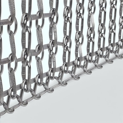 Chaînes de rideaux en treillis métallique en aluminium décoratif - Conception personnalisée et durable