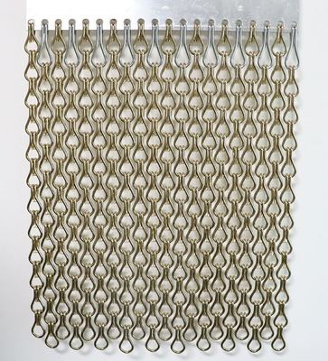 Mesures 90x210cm Maillon de chaîne filet de fil de fer Taille du rideau pour les barrières de sécurité commerciales
